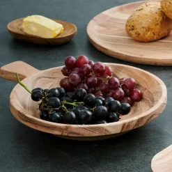 Discount CASA ACACIA CHIC Piatto Fondo Con Manico Naturale