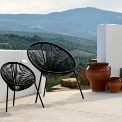 Clearance CASA ACAPULCO Sedia Lounge Nero