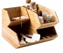 Hot CASA BAMBOO Organizzatore Naturale