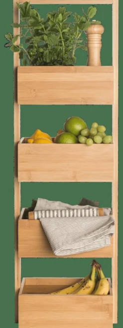 Fashion CASA BAMBOO Scaffale Portatutto Naturale
