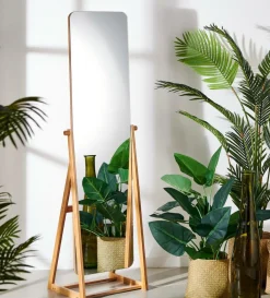 Fashion CASA BAMBOO Specchio A Figura Intera Marrone