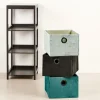 Sale CASA BASIC Cesta Pieghevole Nero