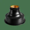 Hot CASA BATI Supporto Lampadina E Batteria E27 Nero
