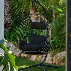 Cheap CASA BAZAI Sedia Sospesa Con Supporto Nero