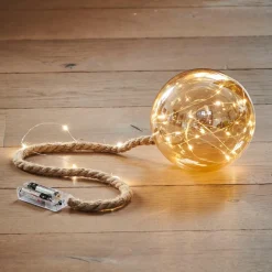 Shop CASA BLOXEM Pallina Decorativa Con 21 Luci Led Dorato