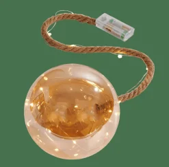 Shop CASA BLOXEM Pallina Decorativa Con 21 Luci Led Dorato