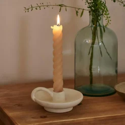 New CASA CURL Candele Set Da 2 Beige