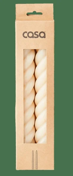 New CASA CURL Candele Set Da 2 Beige