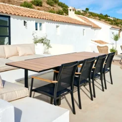 Discount CASA ETHAN Tavolo Allungabile Nero, Naturale