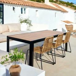 Discount CASA ETHAN Tavolo Allungabile Nero, Naturale