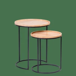 Best Sale CASA GOM Tavolini Set Di 2 Nero, Naturale