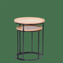 Best Sale CASA GOM Tavolini Set Di 2 Nero, Naturale