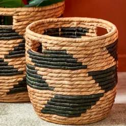 Discount CASA GUATEMALA Cesto Nero, Naturale