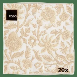 Flash Sale CASA HENNA FLOWER Set Di 20 Tovaglioli Rosso, Beige