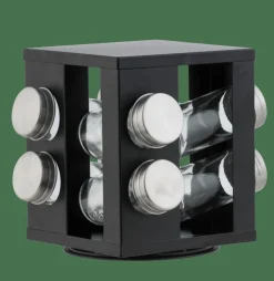 Best CASA INDUSTRIA Giostra Portaspezie 8 Barattolini Nero