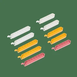 Outlet CASA KLIPPER Clip Chiudisacchetto Set Di 10 Mix Di Colori Grigio, Giallo Scuro, Terracotta