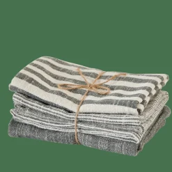 Best Sale CASA LAURENT Strofinacci Set Di 3 Grigio