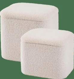 Sale CASA LIAM Pouf Con Contenitore Bianco