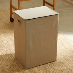 New CASA LINOLUX Scatola Portatutto Con Coperchio Beige