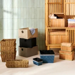 Clearance CASA LINOLUX Scatola Portatutto Con Zip Beige