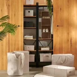 Clearance CASA LINOLUX Scatola Portatutto Con Zip Beige