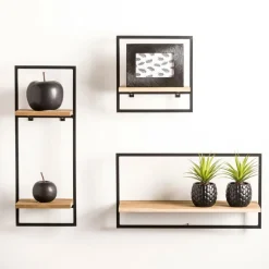 Clearance CASA MIX&MATCH Organiser Da Parete Nero, Naturale