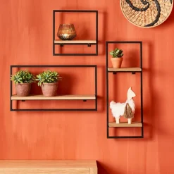 Clearance CASA MIX&MATCH Organiser Da Parete Nero, Naturale