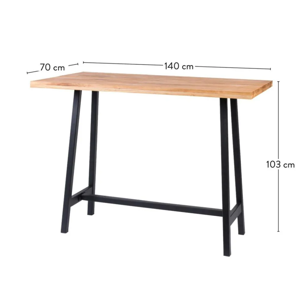 Online CASA OAK SPLIT Tavolo Da Bar Naturale