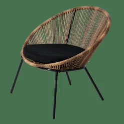 Fashion CASA PAPAYO Sedia Lounge Con Cuscino Naturale
