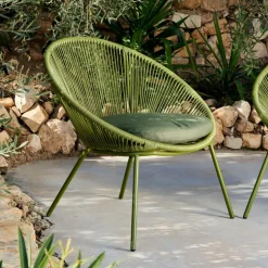 Best CASA PAPAYO Sedia Lounge Con Cuscino Verde