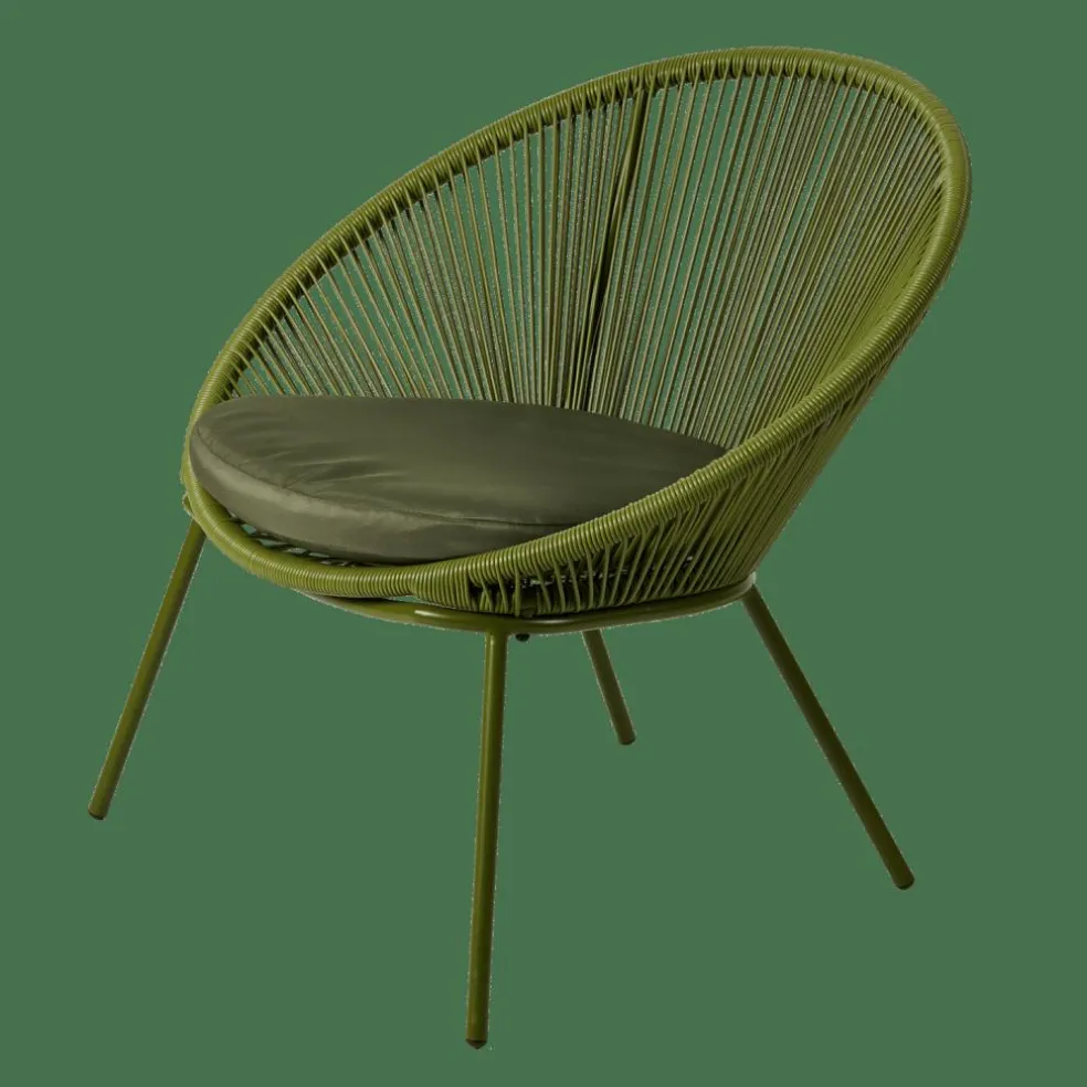 Best CASA PAPAYO Sedia Lounge Con Cuscino Verde