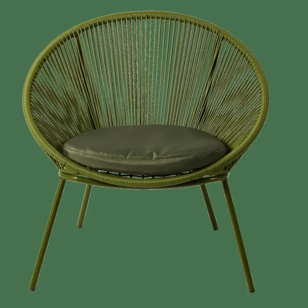 Best CASA PAPAYO Sedia Lounge Con Cuscino Verde