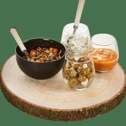 New CASA PAULO Piatto Di Legno Marrone