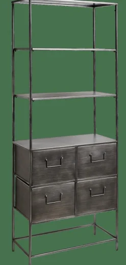Flash Sale CASA PHARMA Scaffale Da Parete Con 4 Cassetti Nero