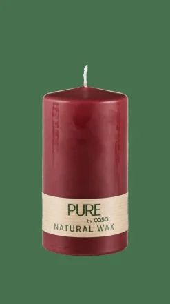 Clearance CASA PURE Candela Cilindrica Rosso Scuro