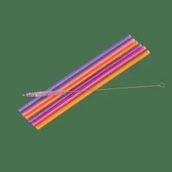 Sale CASA SLURP Set Di 6 Cannucce Riutilizzabili Mix Di 3 Colori Arancione, Viola, Rosa