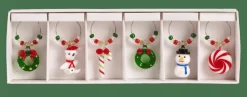 Flash Sale CASA X-MAS Segnabicchieri Set Di 6 Multicolore